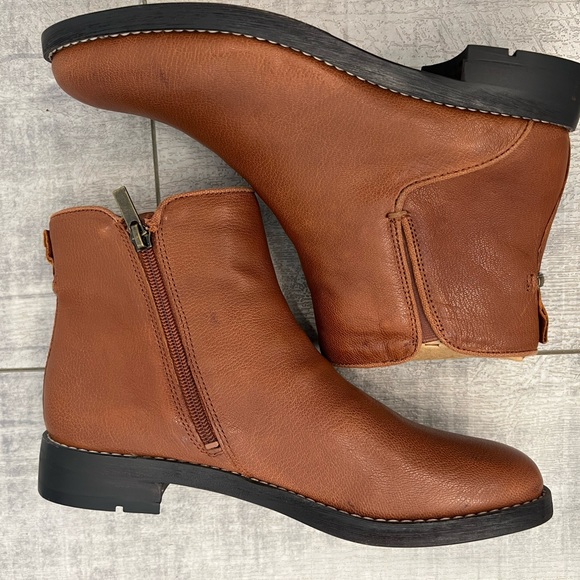 Franco Sarto Marcus Bootie - Women's Size 8 - Cognac Leather - Picture 2 of 6